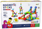 Конструктор магнітний LEAN Toys Colorful Plastic Magnetic Blocks 42 деталі (5905679070734)