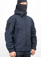 Тактична куртка WinTac Soft Shell VIKING Dark Navy Blue XS темно-синя - зображення 4