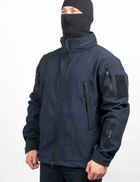 Демісезонна тактична куртка WinTac Soft Shell Stalker Dark Navy Blue M темно-синя - изображение 2