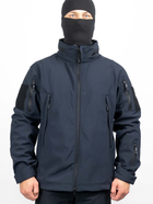 Демісезонна тактична куртка WinTac Soft Shell Stalker Dark Navy Blue 3XL темно-синя