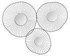 Дзеркало декоративне настінне Atmosphera 3 шт 65 х 50 см чорне (3560238662663)