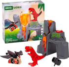 Zestaw do zabawy Ravensburger Brio World Dino Wulkan z akcesoriami (7312350360929) - obraz 2