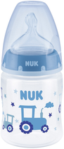 Пляшка для годування NUK First Choice Plus із силіконовою соскою 150 мл Синя (4008600400509)