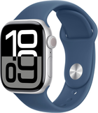 Смарт-годинник Apple Watch Series 10 GPS 42mm Silver Aluminium Case with Denim Sport Band - M/L (MWWC3)