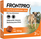 Tabletki na pchły i kleszcze Frontpro dla psów 4 - 10 kg 3 x 28.3 mg (4064951016981)