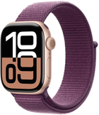 Smartwatch Apple Watch Series 10 GPS + Cellular 42mm Rose Gold Aluminium Case with Plum Sport Loop (MWXC3)