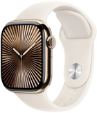 Смарт-годинник Apple Watch Series 10 GPS + Cellular 42mm Gold Titanium Case with Starlight Sport Band - M/L (MX073)