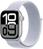 Смарт-годинник Apple Watch Series 10 GPS + Cellular 46mm Silver Aluminium Case with Blue Cloud Sport Loop (MWY23)