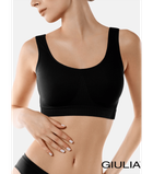 Топ из микрофибры на широких бретельках - Giulia - TANK TOP - S/M - Black (Черный)