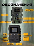 Фотопастка мисливська 32mpx, камера спостереження за тваринами дикої природи з датчиком руху і нічним баченням, кут огляду 120, Nature Trail - зображення 3