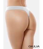 Бесшовные женские трусики-стринг с заниженной талией - Giulia - STRING BRIEFS - L/XL - White (Белый)