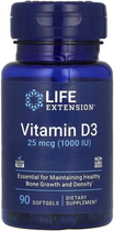 Витамин Д3 Life Extension Vitamin D3 1000 IU 90 softgels