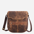 Torebka crossbody	damska ze skóry naturalnej Paolo Peruzzi T-61-HBR Brązowa (5904365077989) - obraz 1