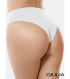 Безшовні жіночі трусики в рубчик BRASILIAN BRIEFS RIB - GIULIA - Giulia - BRASILIAN BRIEFS RIB - S/M - White