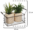 Sztuczne kwiaty doniczkowe Atmosphera Aloes w industrialnym koszyku zielone 2 szt (3560238546635) - obraz 4