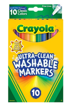 Набір фломастерів Crayola Ultra Clean Classic Washable Markers тонкі 10 шт