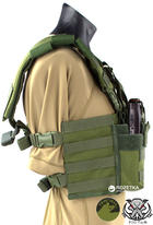 Розвантажувальна система-ліфчик P1G-Tac Frogman AK Chest Rig F9112OD Olive (2000980346332) - зображення 3