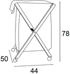 Кошик для білизни Arredamenti Banny складаний коричневий 50 x 44 см (8023856605122) - зображення 4