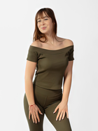 Top damski elegancki DKaren Bayo 2XL Khaki (5903251477681) - obraz 3