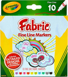 Фломастери для малювання на тканині Crayola Fine Line 10 кольорів 58-8633 (071662186333) - зображення 1