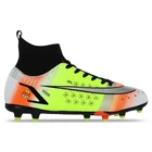 Бутсы футбольные с носком SP-Sport 209-1 размер 42 White-Lemon-Orange