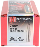 Куля Hornady ELD Match кал. 7 мм (.284) маса 180 гр (11,66 г) 100 шт