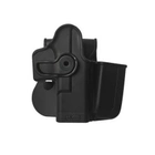 Кобура IMI-Z1023 (GK-3) тактична полімерна кобура із додатковим магазинним підсумком для Glock 17/22/31/19/23/32/36 (також для Gen.4) Чорний - изображение 4