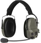 Активные наушники Ops-Core AMP Communication Headset-Connectorized. NFMI. Верхний держатель. Ranger Green