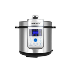 Многофункциональная мультиварка скороварка Sokany SK-07044 из нержавеющей стали 6 л 1500 Вт Стальной