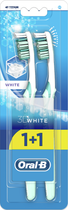 Zestaw szczoteczek do zębów Oral-B 1+1 3D White Whitening o średniej grubości (3014260022761)