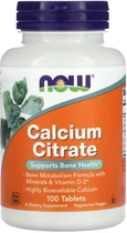Цитрат кальцію NOW Calcium Citrate W/Min 100 tabs