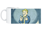 Чашка белая керамическая Fallout Vault boy Фоллаут Aurora