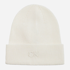 Czapka beany damska Calvin Klein K60K612590 One Size Biała (8720639559046)