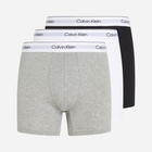 Zestaw majtek boxer męski Calvin Klein 000NB3964A S 3 szt Szary/Biały/Czarny (8720639723089)