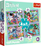 Puzzle Trefl Disney Lilo & Stitch Szalony dzień 4 w 1 207 elementów (5900511346336)