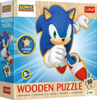 Puzzle drewniane Trefl Radosny Sonic 50 elementów (5900511202847)