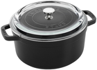 Каструля Staub La Cocotte зі скляною кришкою Чорна 3.8 л (3272340053900)