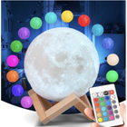 Настільний світильник-нічний місяць Magic Moon 16 кольорів з пультом 18см, білий