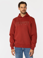 Bluza męska z kapturem kangurka Lee Cooper Arius 4323 S Czerwona (5905991710721)