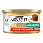 Корм Gourmet Gold биточки с говядиной и томатом 85 г