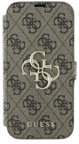 Чохол-книжка Guess Book 4G Metal Logo для Apple iPhone 16 Brown (GUBKP16S4GMGBR)