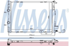 Радіатор охолодження двигуна NISSENS 68811 Nissan Qashqai 21400BB40A, 21400BR40A, 21410BB40A