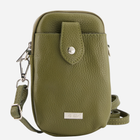 Torebka crossbody damska ze skóry naturalnej VENEZIA D001LEGRTOR038 Zielona (5906140573570)