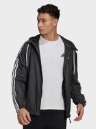 Спортивна вітровка чоловіча adidas Bsc 3S Wind Jkt H65776 L Чорна (4065423944900)