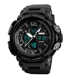Наручные мужские часы Skmei 1343BK с подсветкой 5 АТМ Black (7_01094)