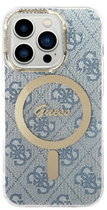 Панель Guess Hardcase IML 4G MagSafe для Apple iPhone 16 Pro Max Blue (GUHMP16XH4STB)