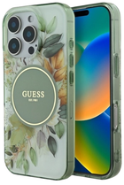 Панель Guess Hardcase IML Flower & Tonal Circle MagSafe для Apple iPhone 16 Pro Max Green (GUHMP16XHFWBDCEN)