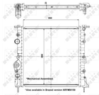 Радиатор охлаждения двигателя NRF 58196 Renault Clio 7700430647, 7700836300, 8660000442