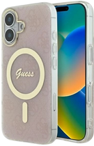 Панель Guess Hardcase IML 4G MagSafe для Apple iPhone 16 Pink (GUHMP16SH4STP)