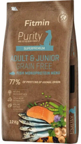 Sucha karma dla psów Fitmin Purity Grainfree Adult & Junior 12 kg (8595237034017)